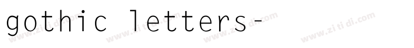 gothic letters字体转换